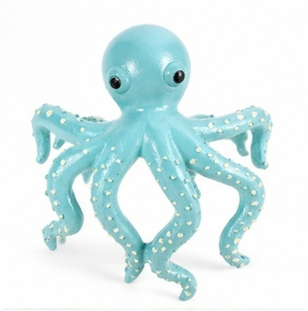 Aquarium Plant Octopus - ปลาหมึกปีนป่าย รูปปั้นเรซิ่นจิ๋ว ตัวเล็กน่ารัก ตัวกอดกระถางดอกไม้ ที่รองขอบตู้ปลา ที่พยุงต้นไม้