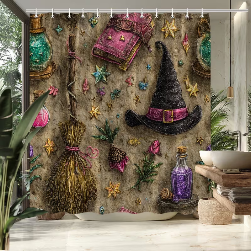 ม่านอาบน้ำฮาโลวีนลายผีและฟักทอ - Aquarium Zombie บทวิจารณ์และราคา