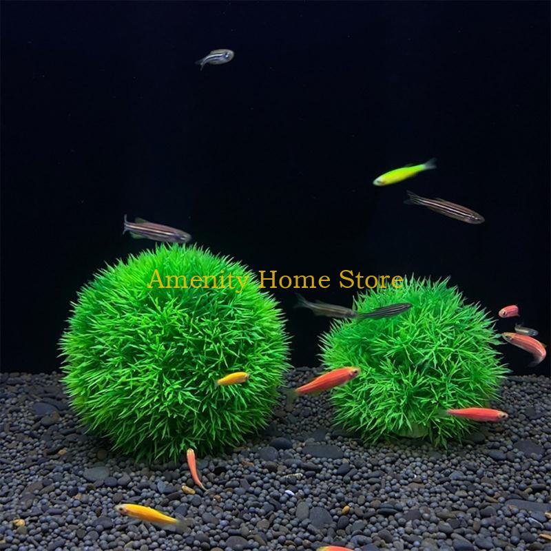 F26C สีเขียวประดิษฐ์ Marimo สำ - Aquarium Plant Seeds บทวิจารณ์และราคา